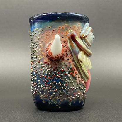 Artisan glass Irate pirate shot glass - detailed craftsmanship