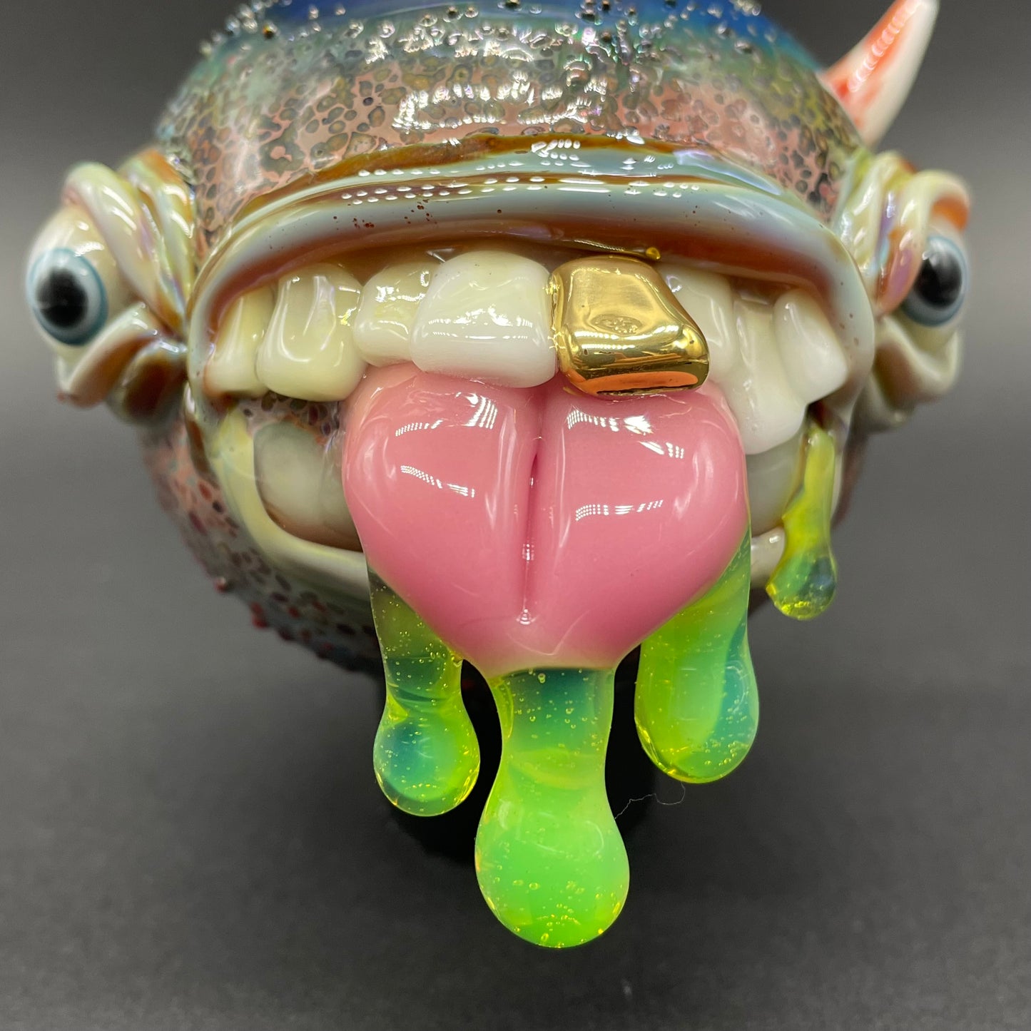 Tongue demon ornament by Leviathan Glass - artisan detail