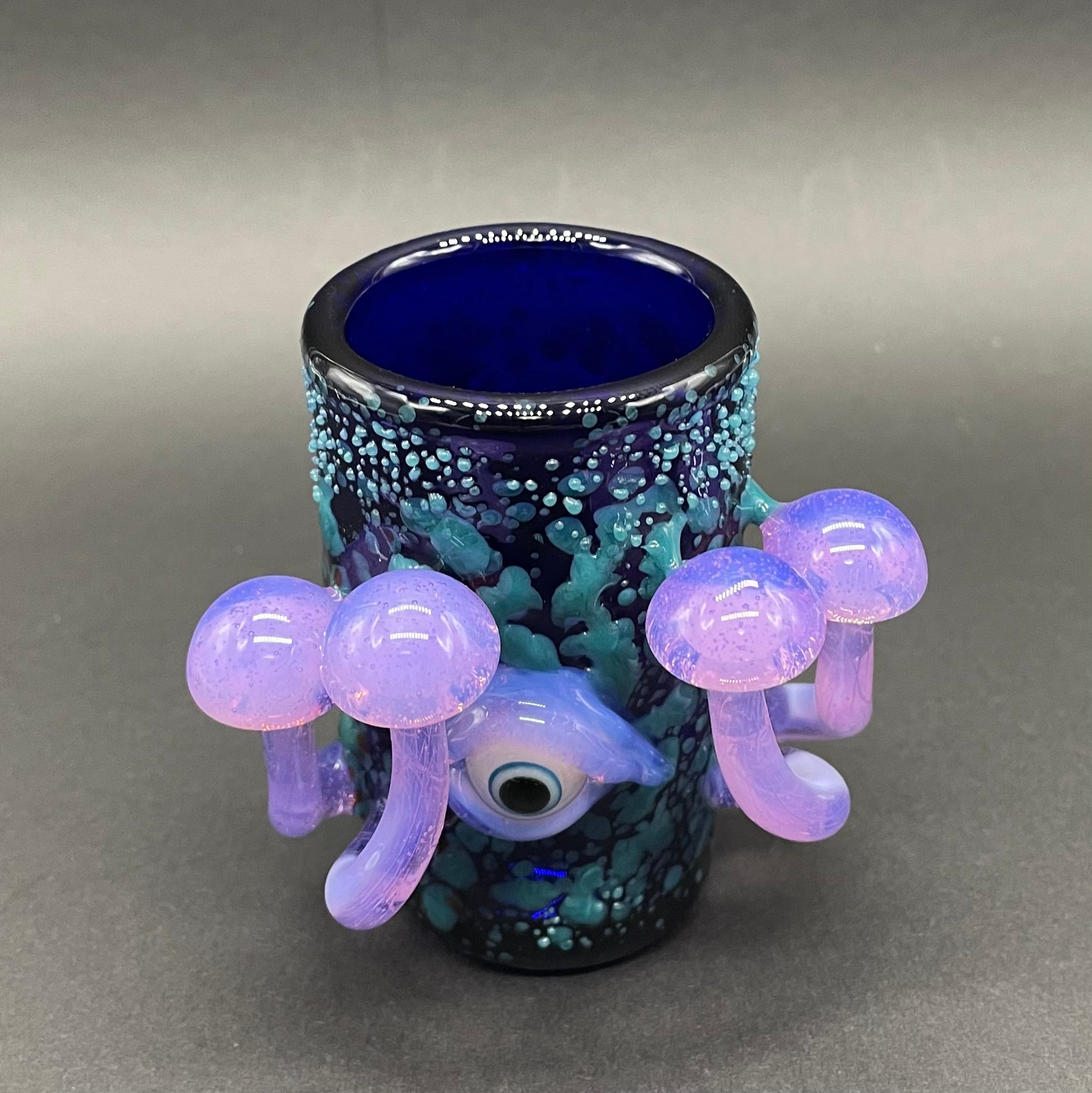 Hand-blown Pink Slime Mushroom Shot Glass - Leviathan Glass original