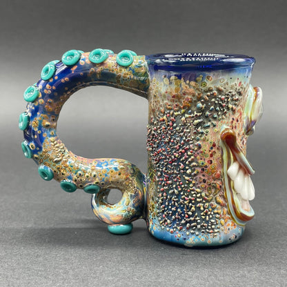 Tentacle espresso cup craftsmanship - artisan glass work