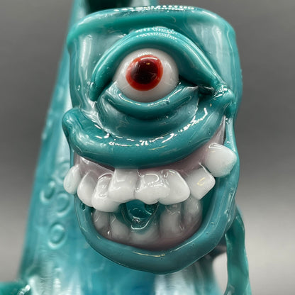 3 headed downdraft incense burner by Leviathan Glass - artisan detail