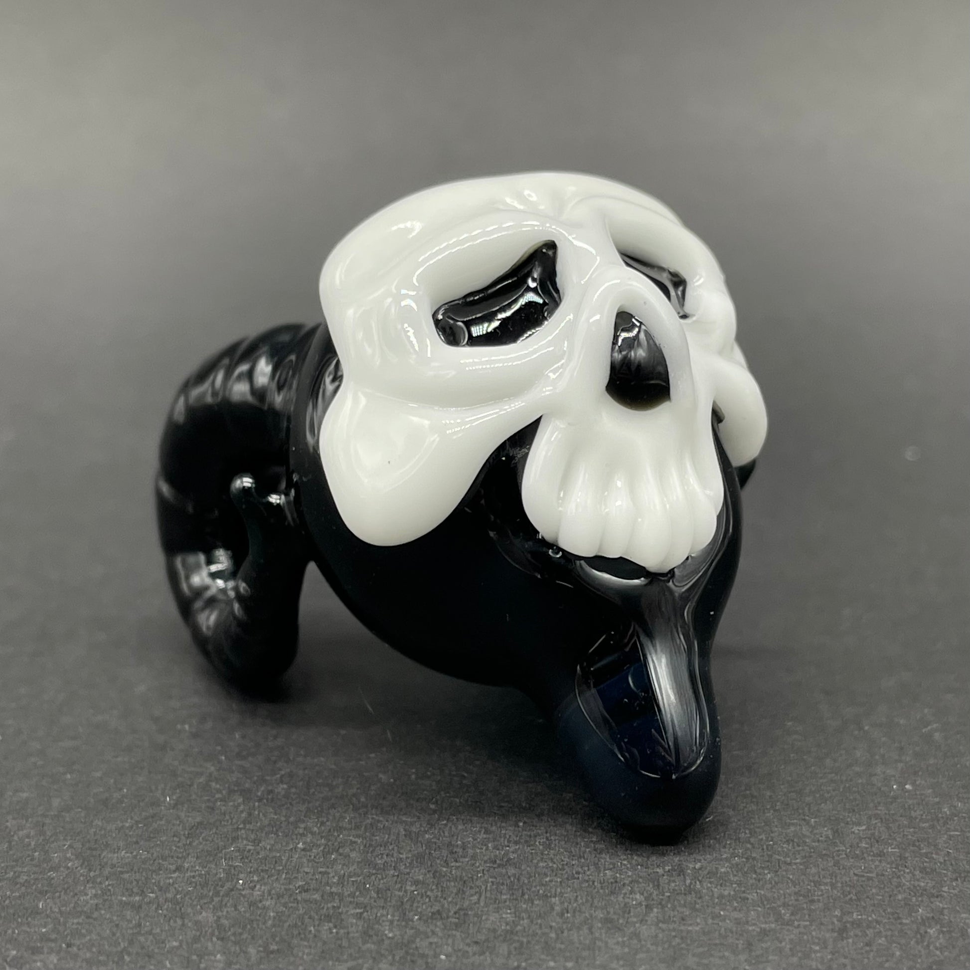 Premium Evil elf with rams horns - collectible glass art