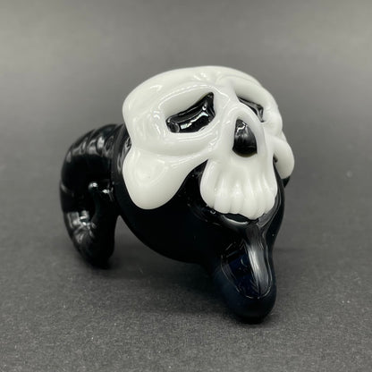 Premium Evil elf with rams horns - collectible glass art
