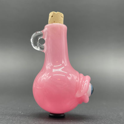 Premium Pink cyclops potion bottle - collectible glass art