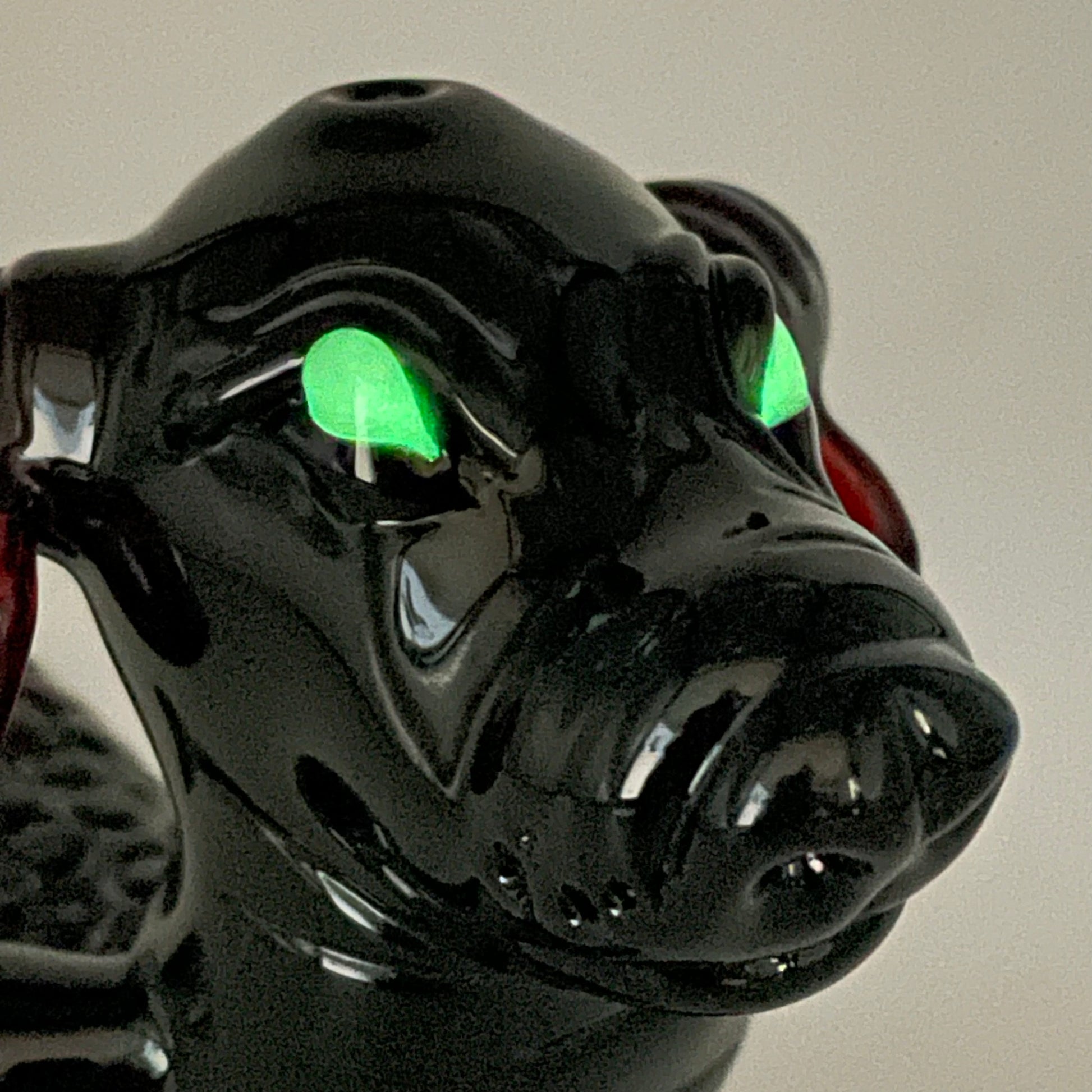Hand-blown Demon dog Sherlock - Leviathan Glass original