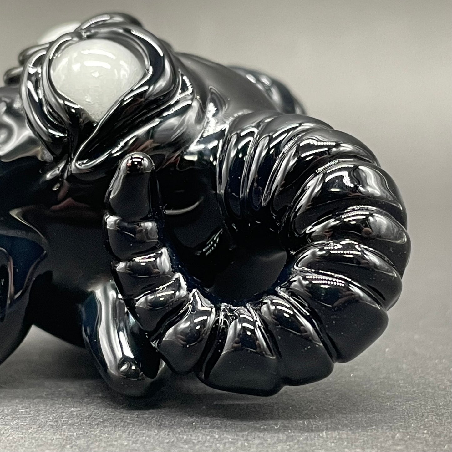 Leviathan Glass Black Philip pendant - hand-blown art