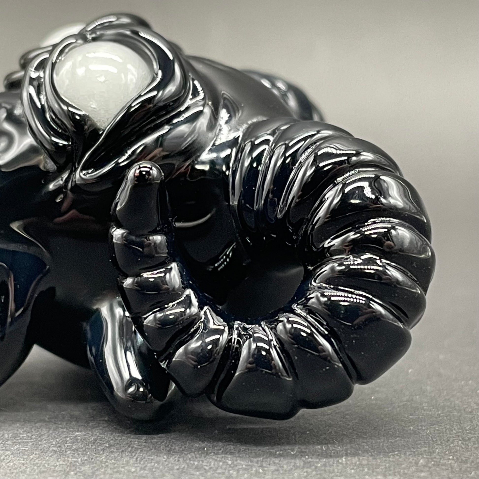 Leviathan Glass Black Philip pendant - hand-blown art