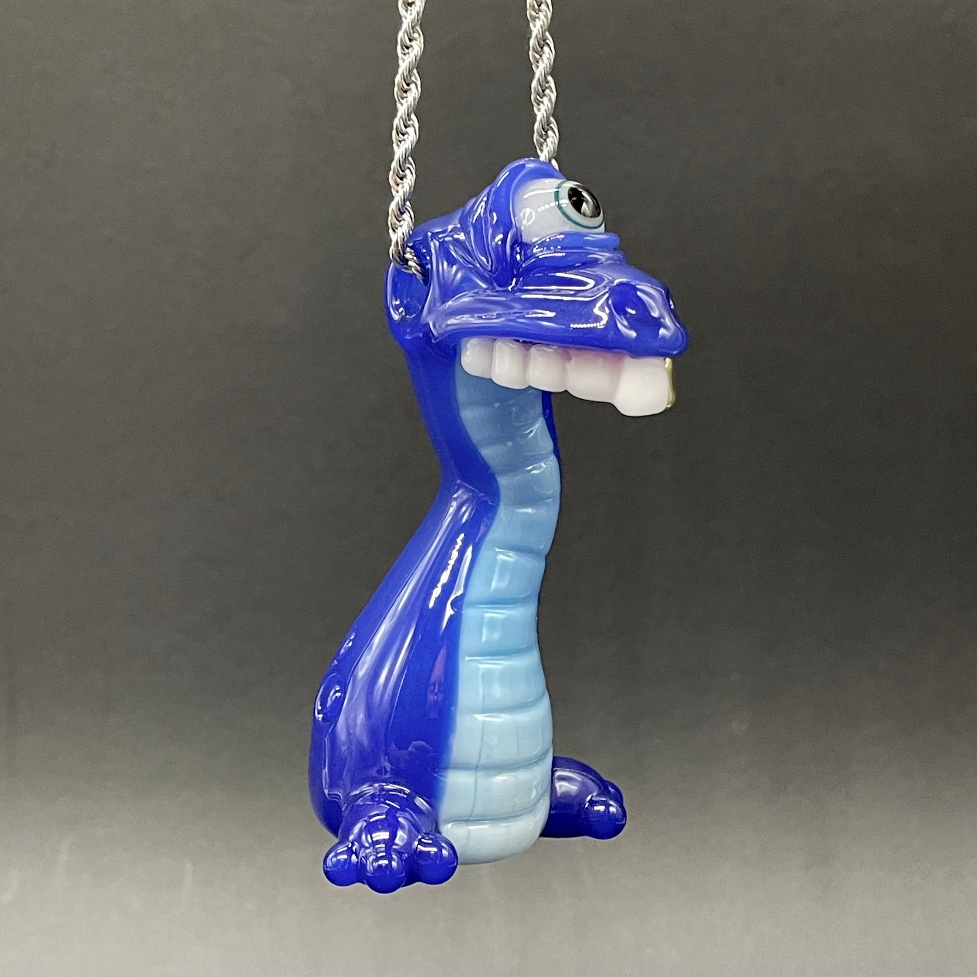 Hand-blown Cyclopsasarus glass pendant - Leviathan Glass original