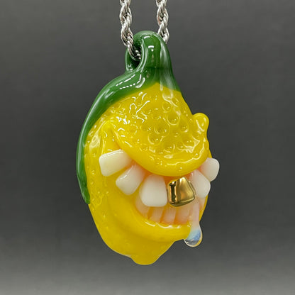 Grinning lemon pendant