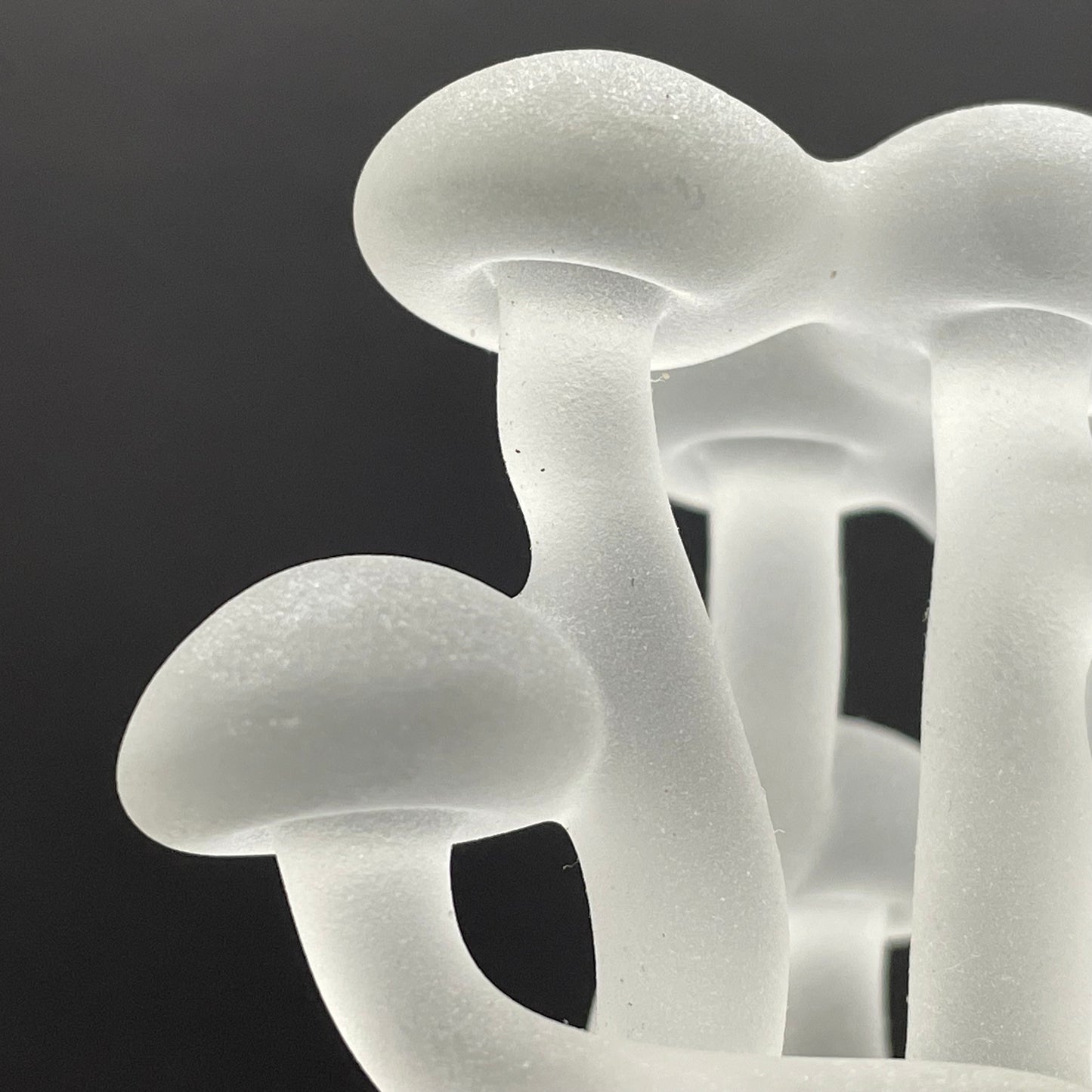 Mushroom, frosted clear glass led night light.