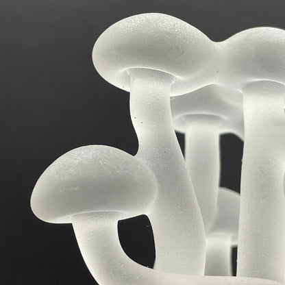 Mushroom, frosted clear glass led night light.