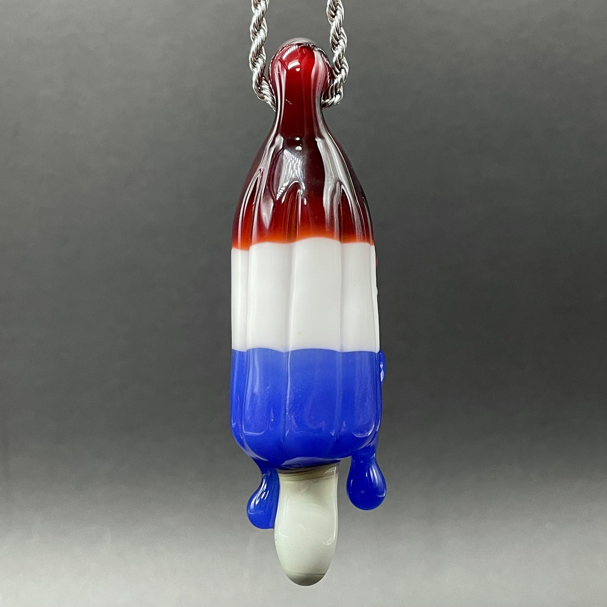 Hand-blown glass Calm like a bomb pop by Leviathan Glass