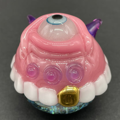 Hand-blown Hungry Dichroic marble - Leviathan Glass original