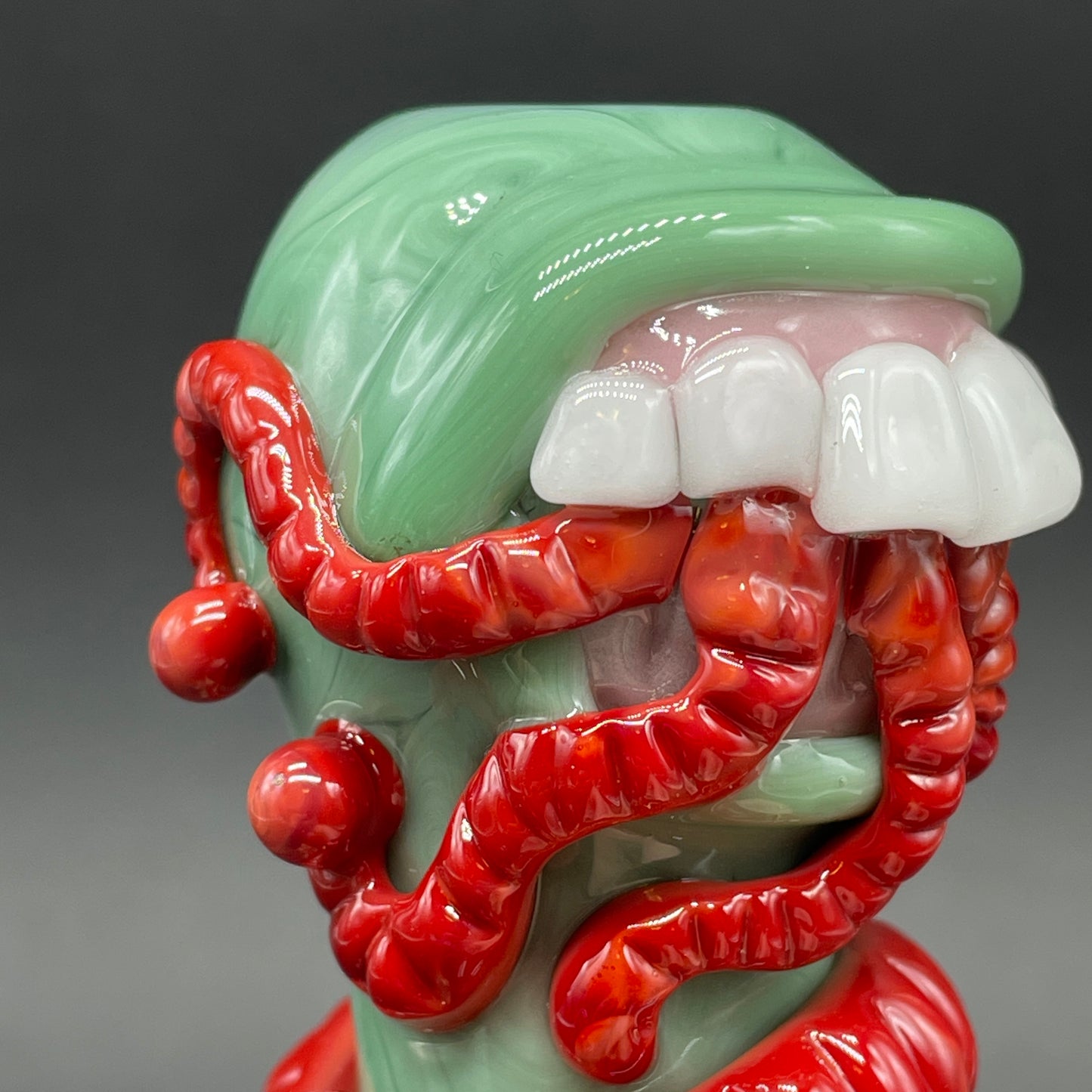 Premium Worm food spoon - collectible glass art