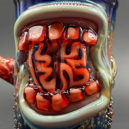 Brain eating zombie shot glass by Leviathan Glass - artisan detail