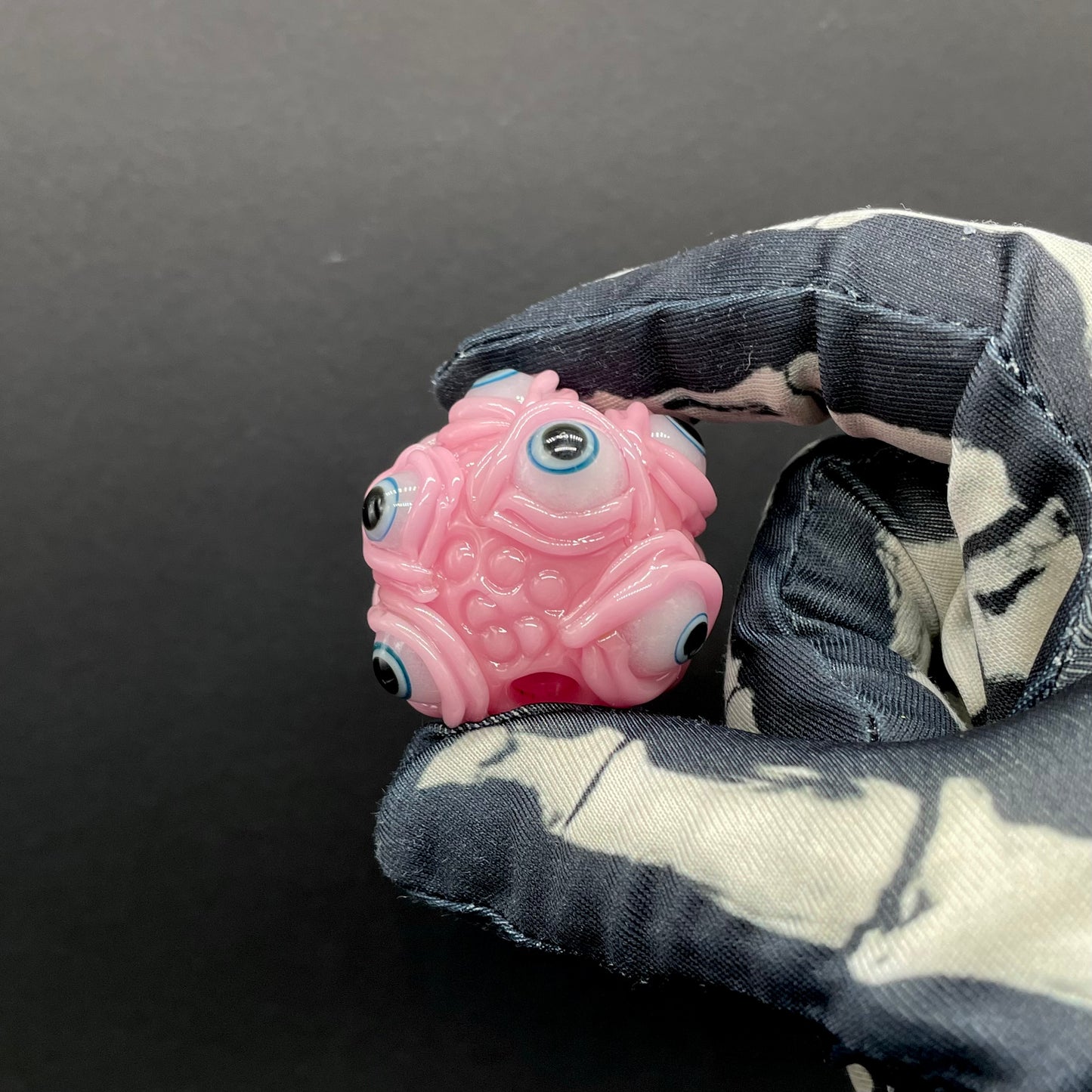 Hand-blown Pink Argus pendant - Leviathan Glass original