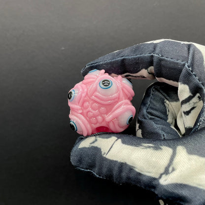 Hand-blown Pink Argus pendant - Leviathan Glass original
