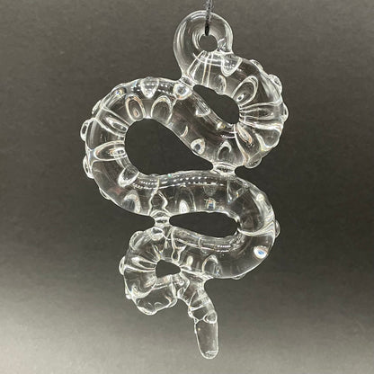 Hand-blown 3 clear tentacle ornaments - Leviathan Glass original