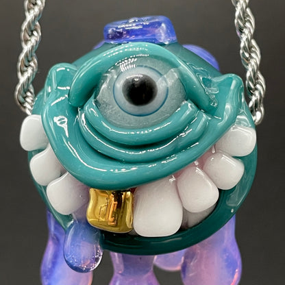 Dripping with sarcasm glass pendant