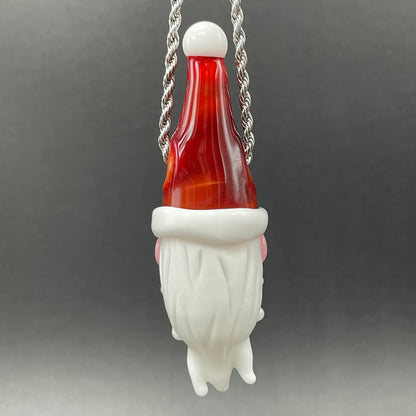 Premium Cyclops Santa glass pendant - collectible glass art