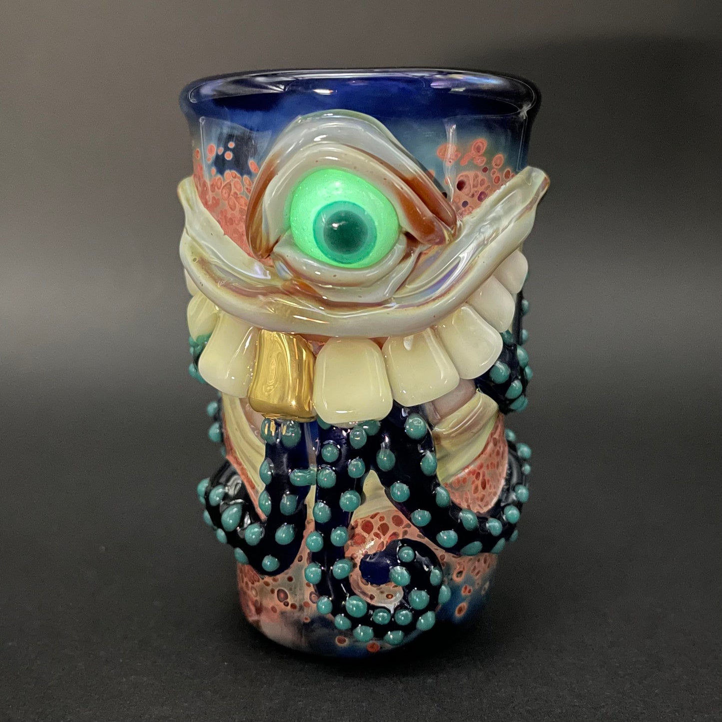 Hand-blown Sushi breath shot glass - Leviathan Glass original
