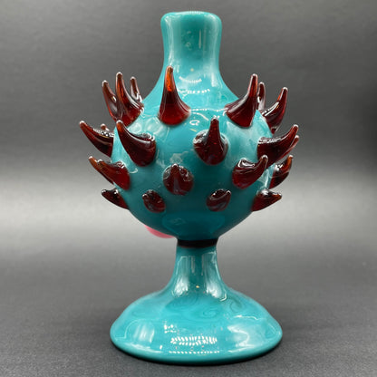 Hand-blown Tongue downdraft incense burner - Leviathan Glass original