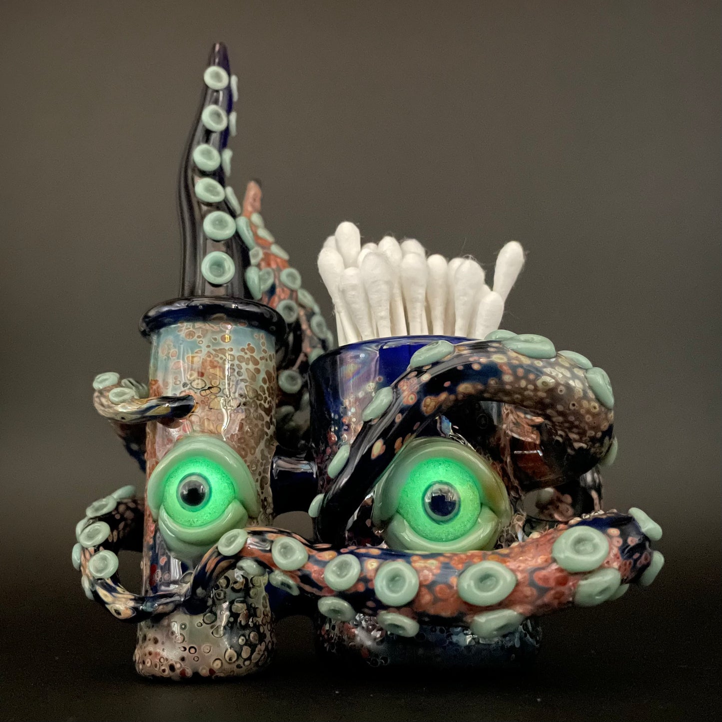 Artisan glass Leviathan dab station - detailed craftsmanship