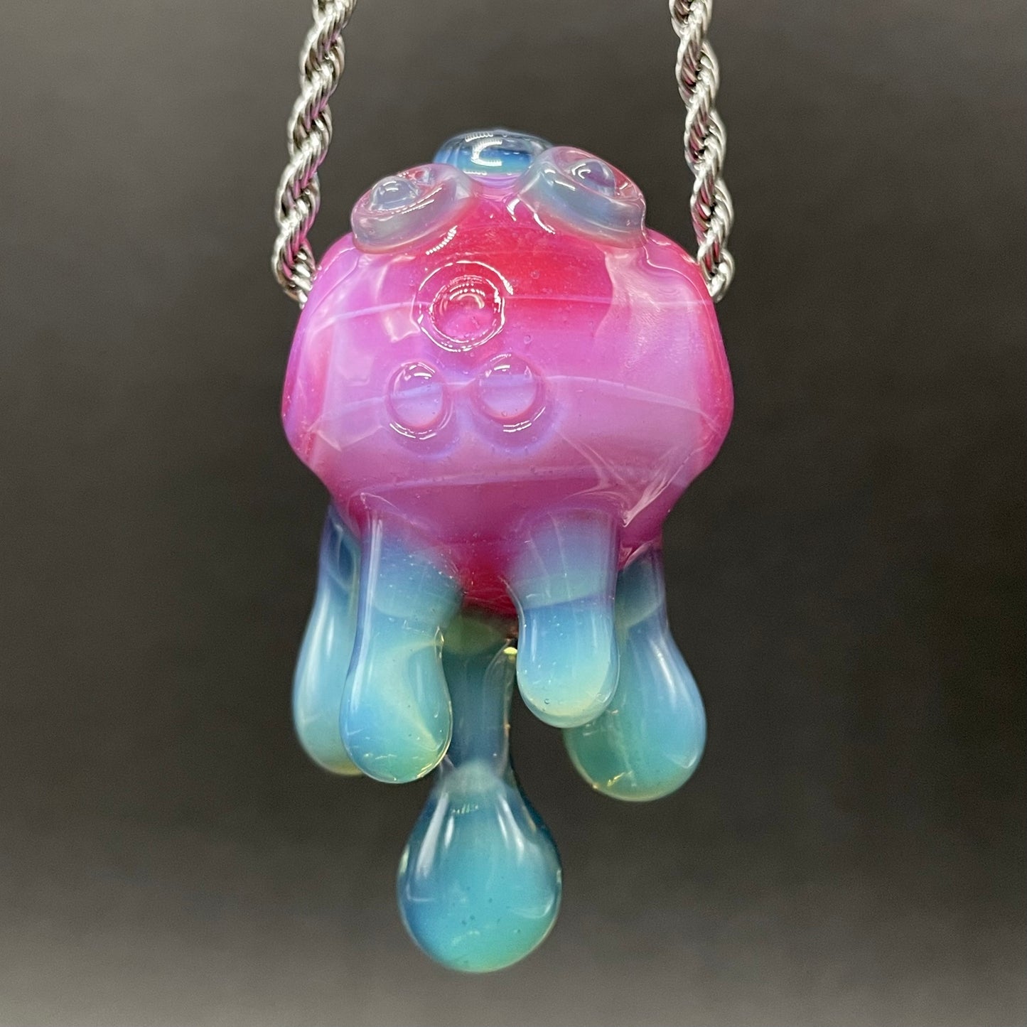 Drippy cyclops glass pendant