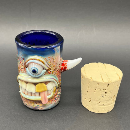 Leviathan Glass Cyclops cork jar - hand-blown art