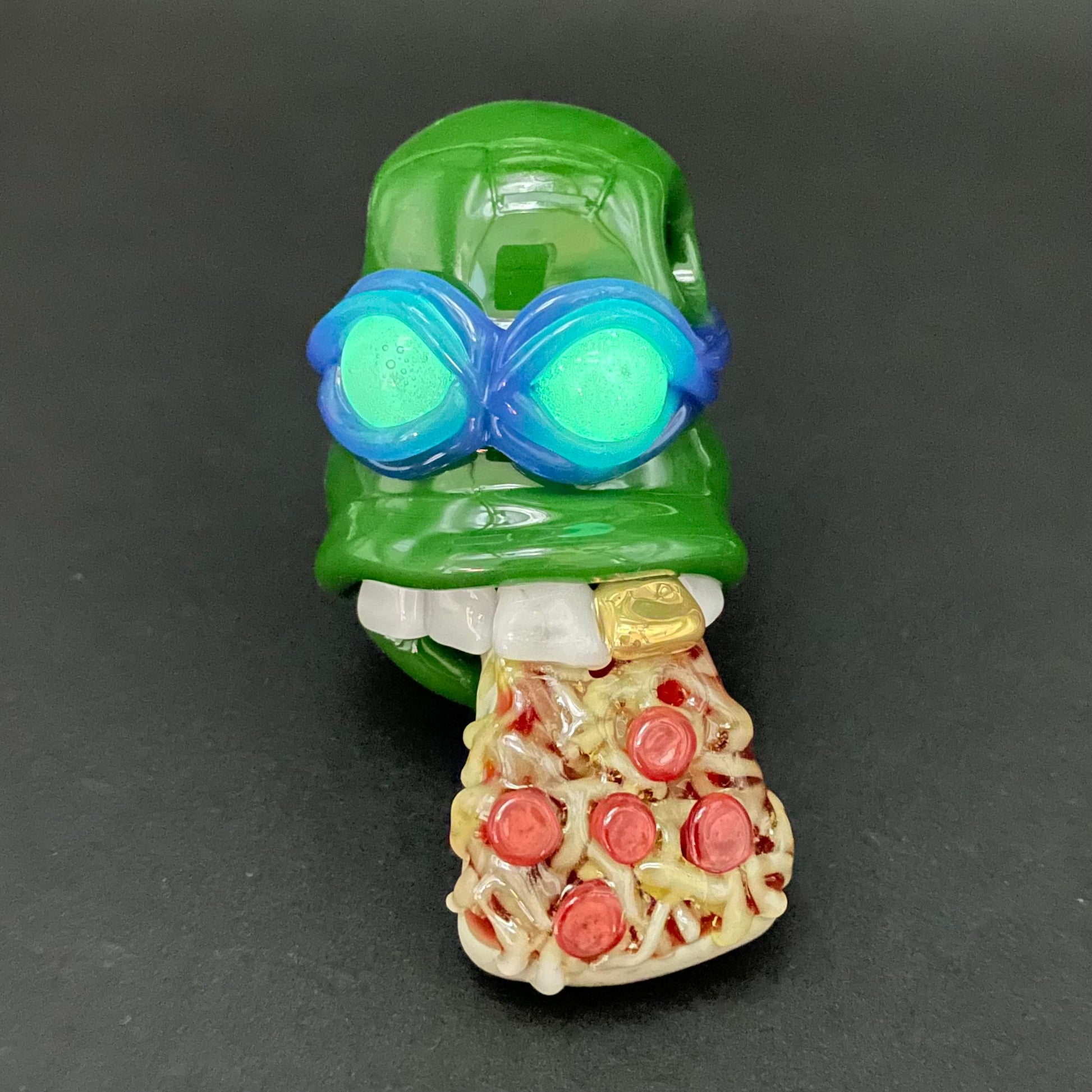 Hand-blown Leonardo Ninja TurtleHandblown Pendant, TMNT Inspired Collectible glass necklace - Leviathan Glass original