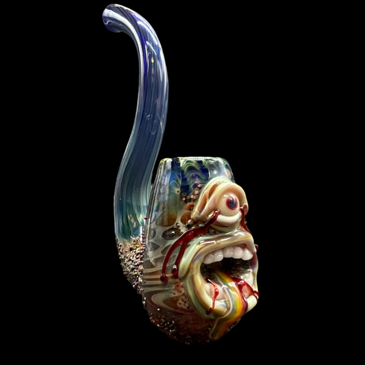 Hand-blown glass Rainbow tongue Sherlock by Leviathan Glass