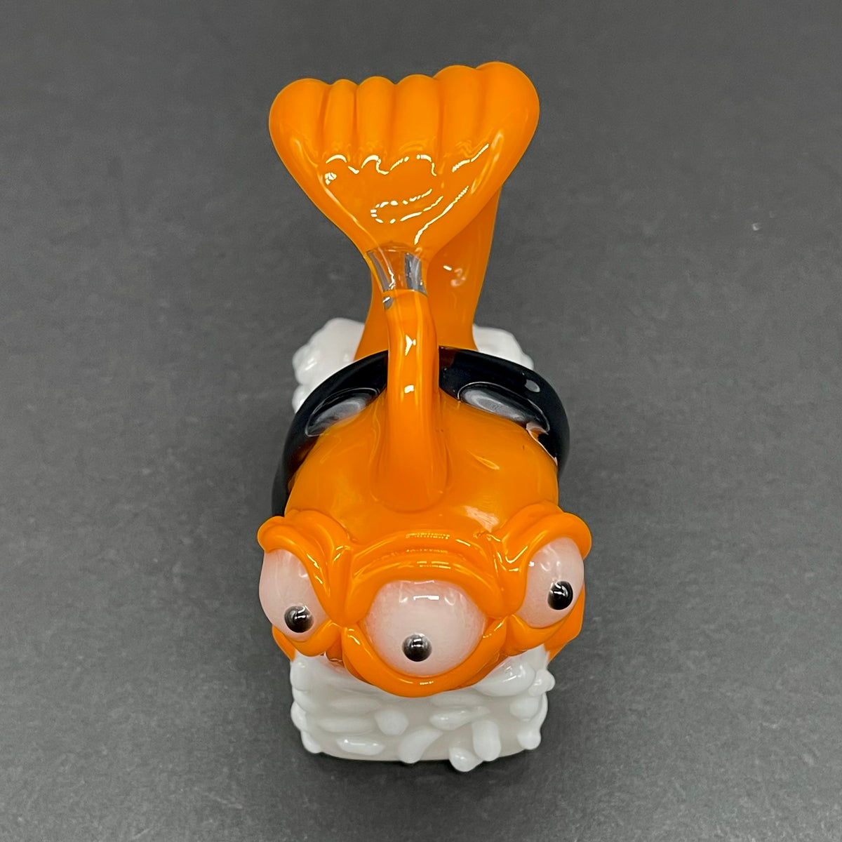 Mutant three eyed fish sushi glass pendant