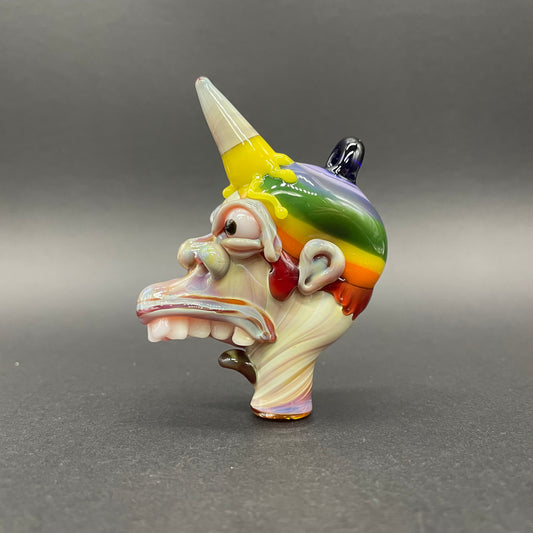 Hand-blown glass Ice cream kid glass pendant by Leviathan Glass