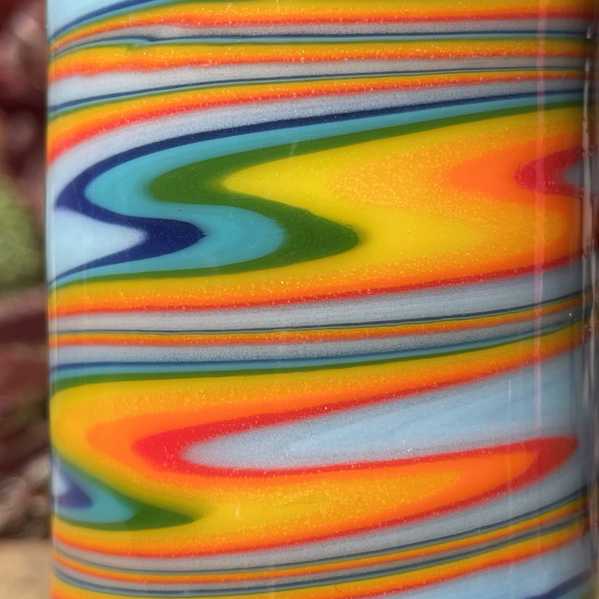 Premium rainbow wig wag shot glass - collectible glass art