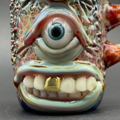 Leviathan Glass Vertical 3 eye shot glass - hand-blown art