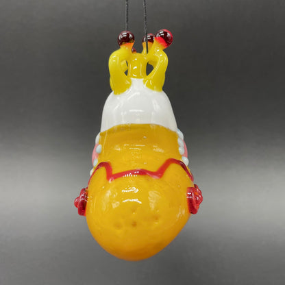 Premium glass yellow submarine ornament - collectible glass art