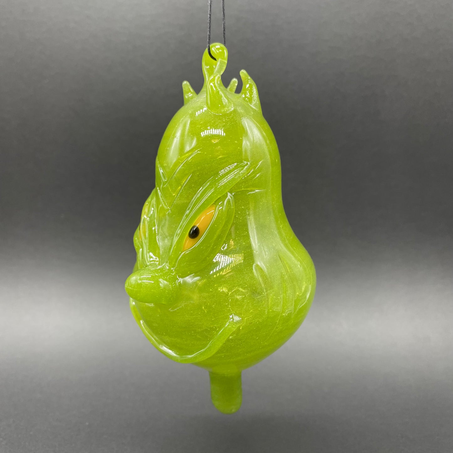 Hand-blown glass The Grinch by Leviathan Glass