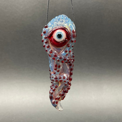 Hand-blown glass Antarctic Nightmare Slug by Leviathan Glass