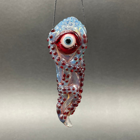 Hand-blown glass Antarctic Nightmare Slug by Leviathan Glass