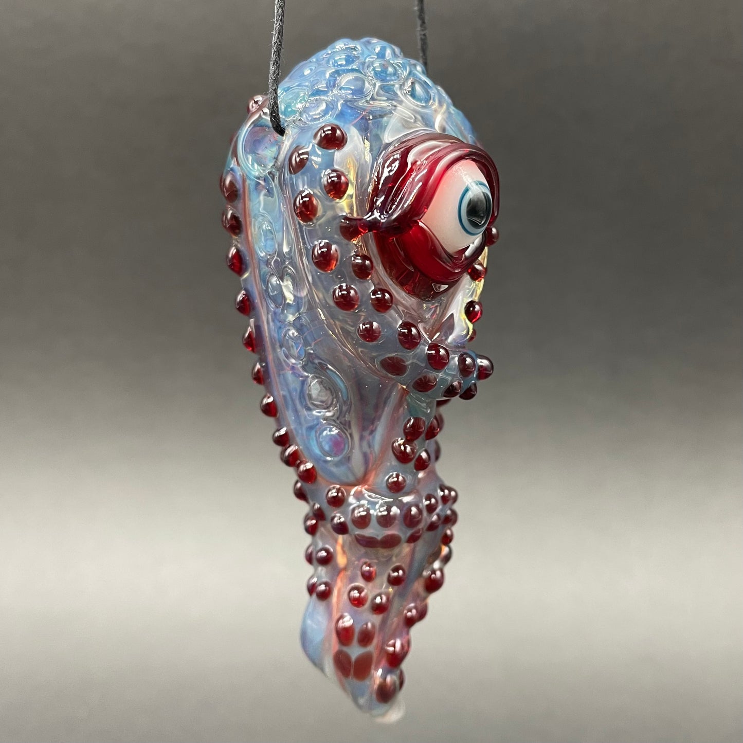 Close-up of Antarctic Nightmare Slug - handcrafted glass