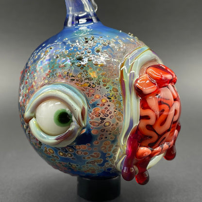 Brain eating zombie ornament craftsmanship - artisan glass work