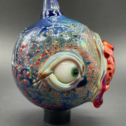 Artisan glass Brain eating zombie ornament - detailed craftsmanship