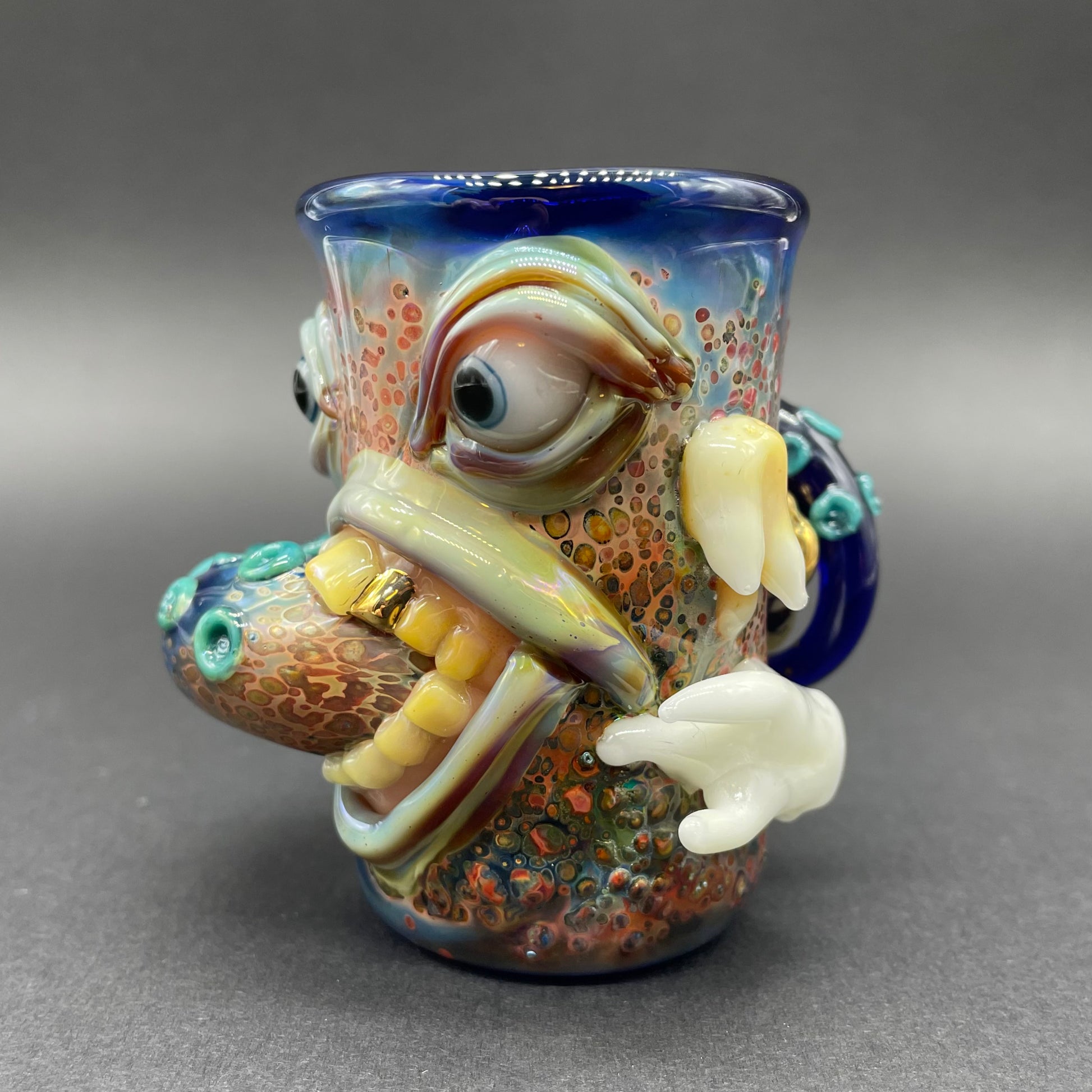 Hand-blown glass Tooth fairy shot glass by Leviathan Glass