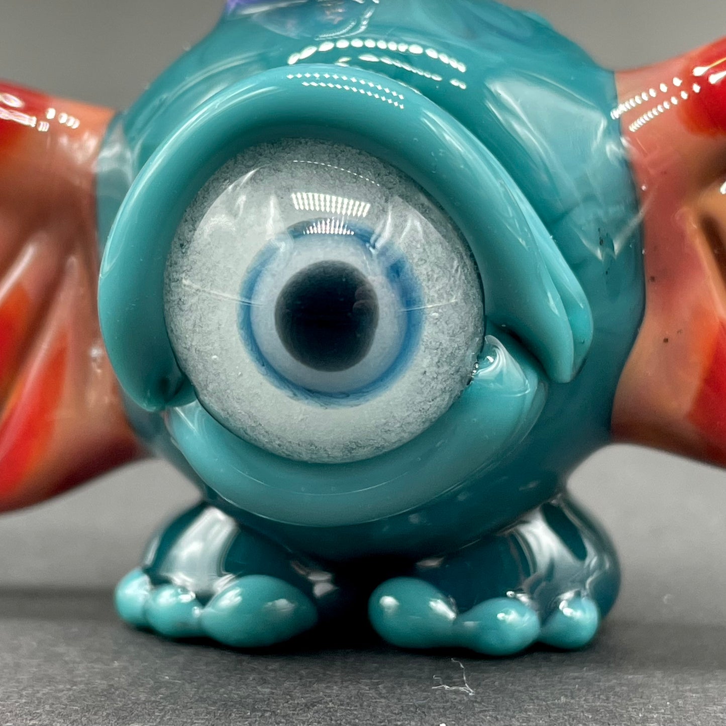 flying cyclops pendant glass art - premium handcrafted piece