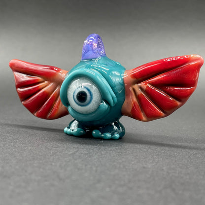 flying cyclops pendant craftsmanship - artisan glass work