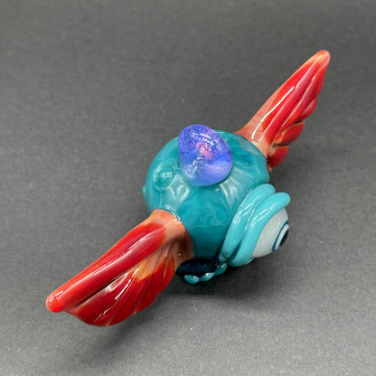 flying cyclops pendant by Leviathan Glass - artisan detail