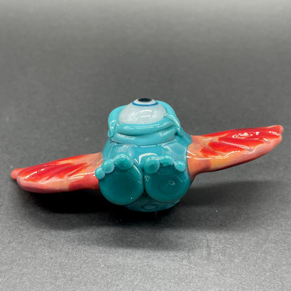 Artisan glass flying cyclops pendant - detailed craftsmanship