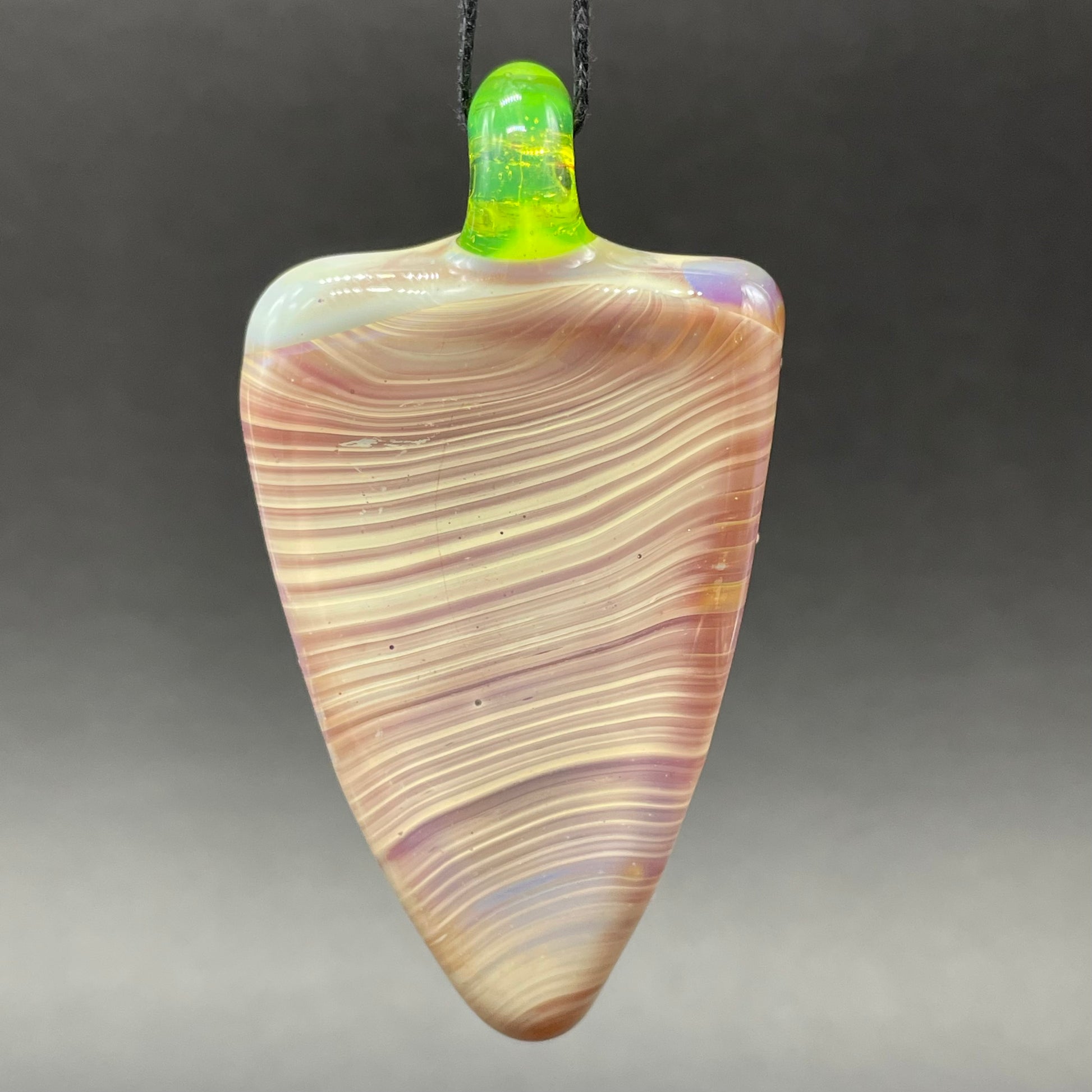 Hand-blown glass Pizza pendant - Leviathan Glass original