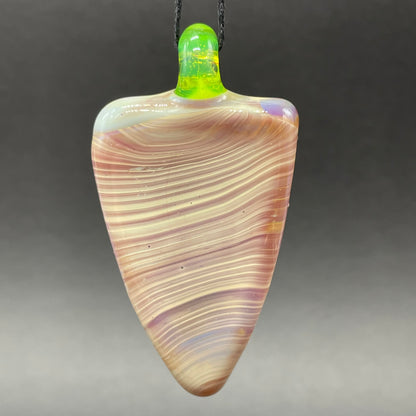 Hand-blown glass Pizza pendant - Leviathan Glass original