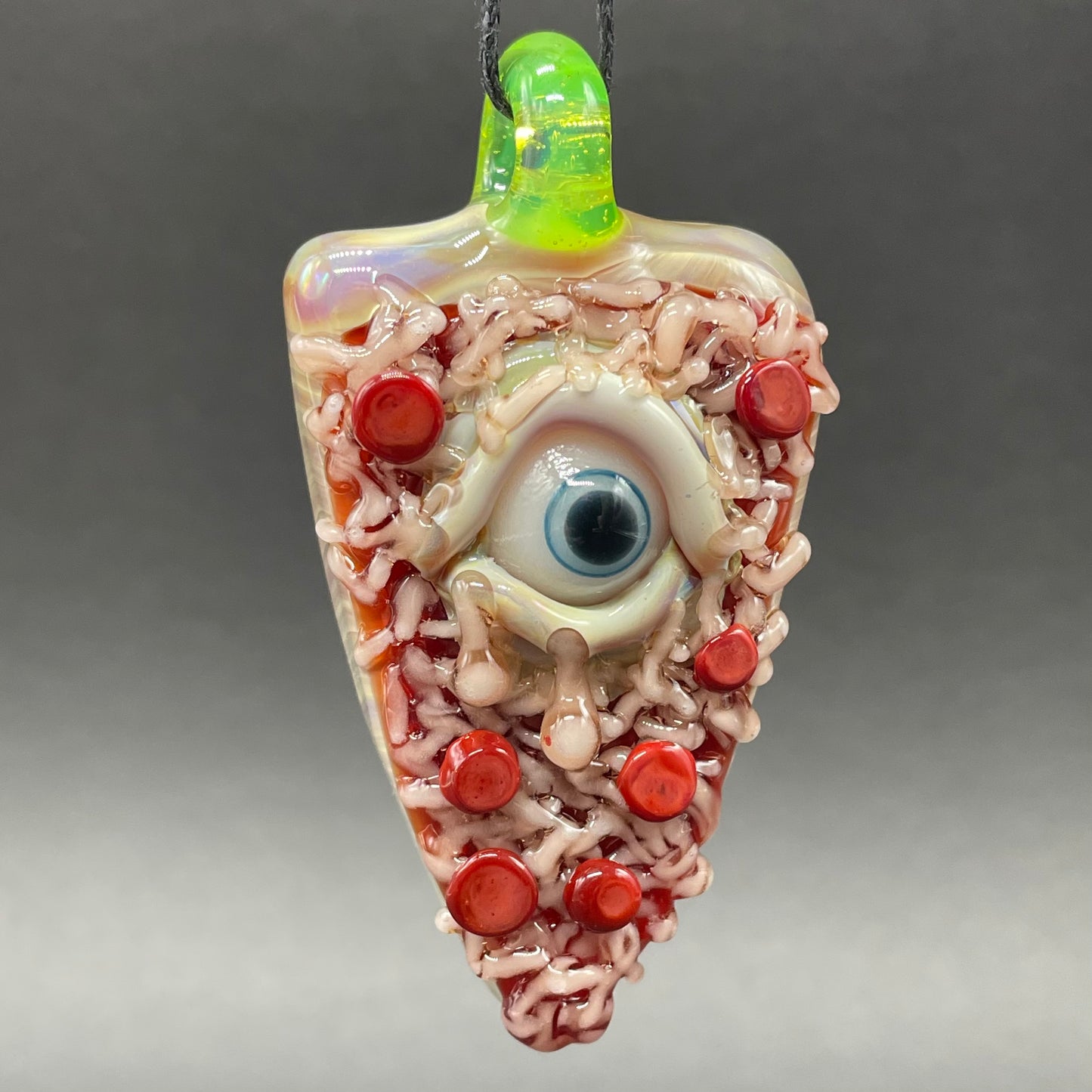 glass Pizza pendant glass art - premium handcrafted piece